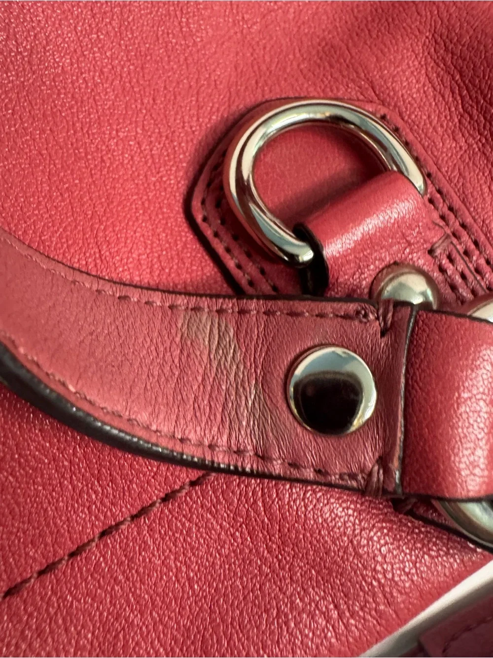 #425 Coach Ashley Leather Carryall Satchel Two-Way Bag